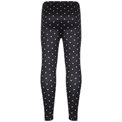 A2Z 4 Kids Girls Legging Spotty Print Black Soft Comfortable Stretchy Party Fashion Legging Pants Age 5-6, 7-8, 9-10, 11-12 & 13 years - A2Z 4 Kids