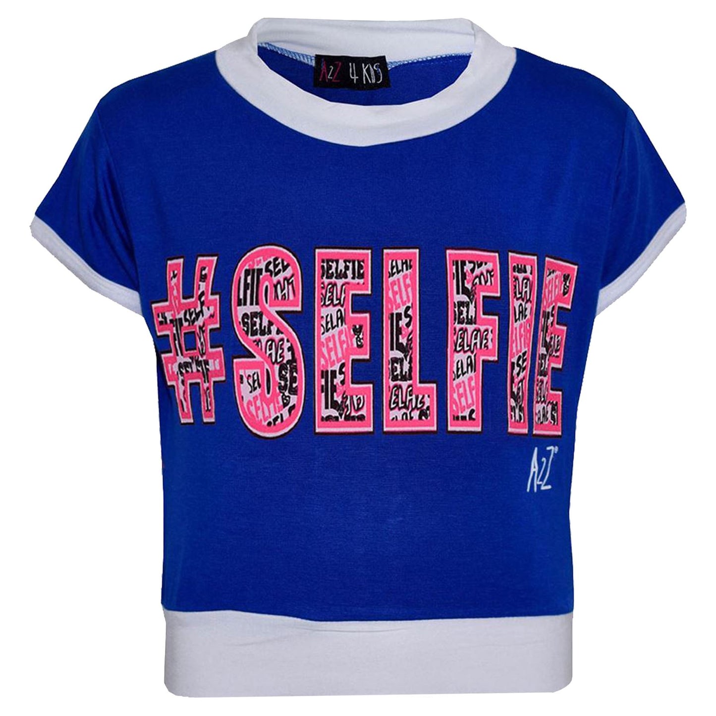 Girls Top Kids #Selfie Print Designer T Shirt & Graffiti Legging Set 7-13 Years