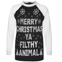 Kids Girls PJS Merry Christmas Ya Filthy Animal Print Trendy PJS Age 2-13 Years
