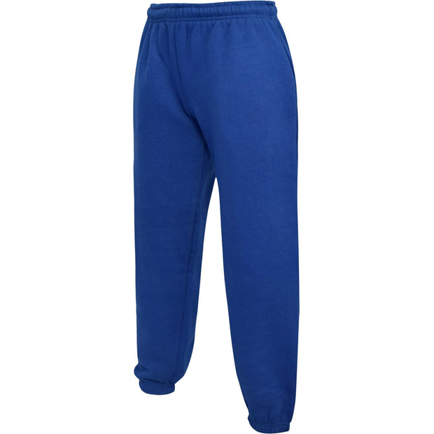 Kids Girls Boys Plain Jogging Bottoms Cuffed Joggers Sweatpants Trousers 2-14 Yr