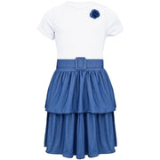 Kids Girls Summer Dress Casual Ruffle Party Dress Age 2-14