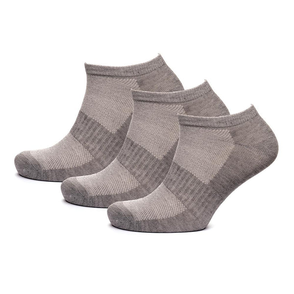 A2Z Mens 3 Pack Grey Trainer Socks Breathable Sports Fit UK Shoe Size 6-11