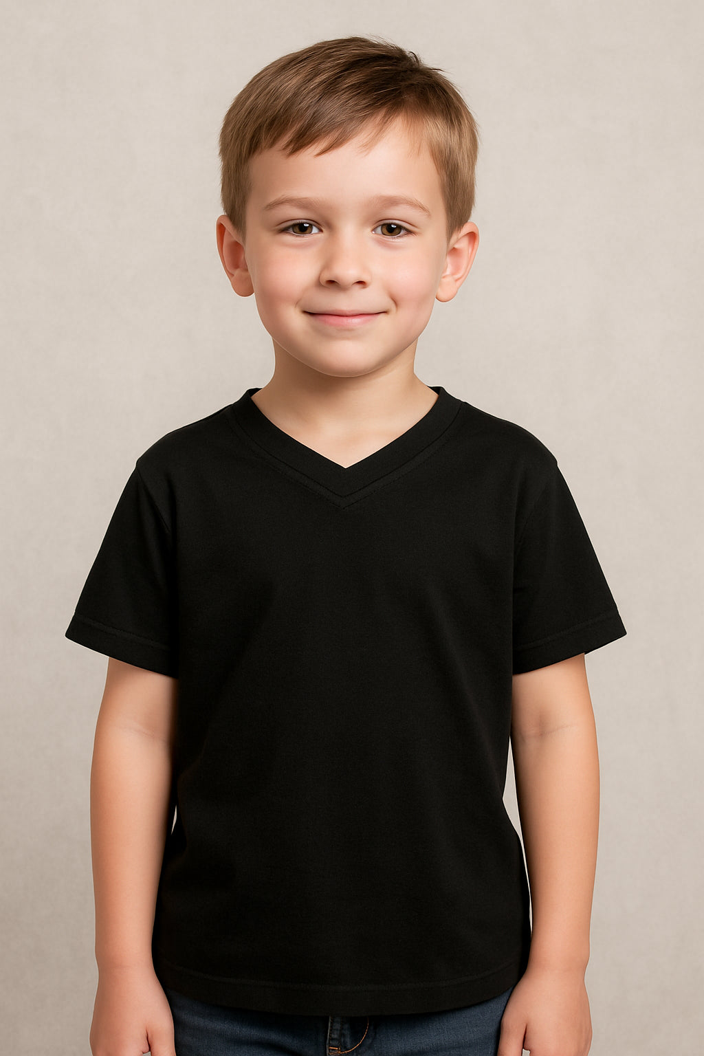 A2Z 4 Kids Basic T-Shirt Back to School Short Sleeve V Style Crew Neck Casual Fit Fashion 100% Cotton For Children Girls Boys Age 2-13 Years