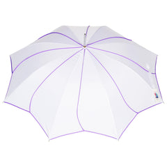 A2Z Wedding Umbrella 46" Auto Open Dome Dual Flower Piping Bride Groom Brolly