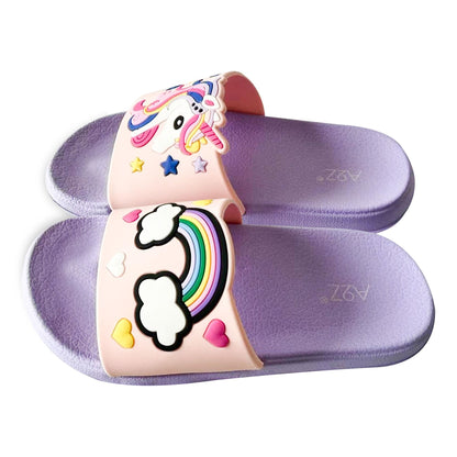 A2Z 4 Kids Boys Girls Sliders Sandals Cute Dinosaur Unicorn Summer Beach Shoes