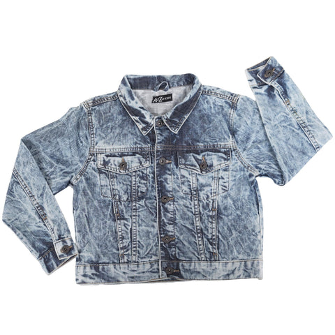 Kids Trendy Denim Jacket Jeans Blue Tie Dye Coat for Girls Age 3-13 Years