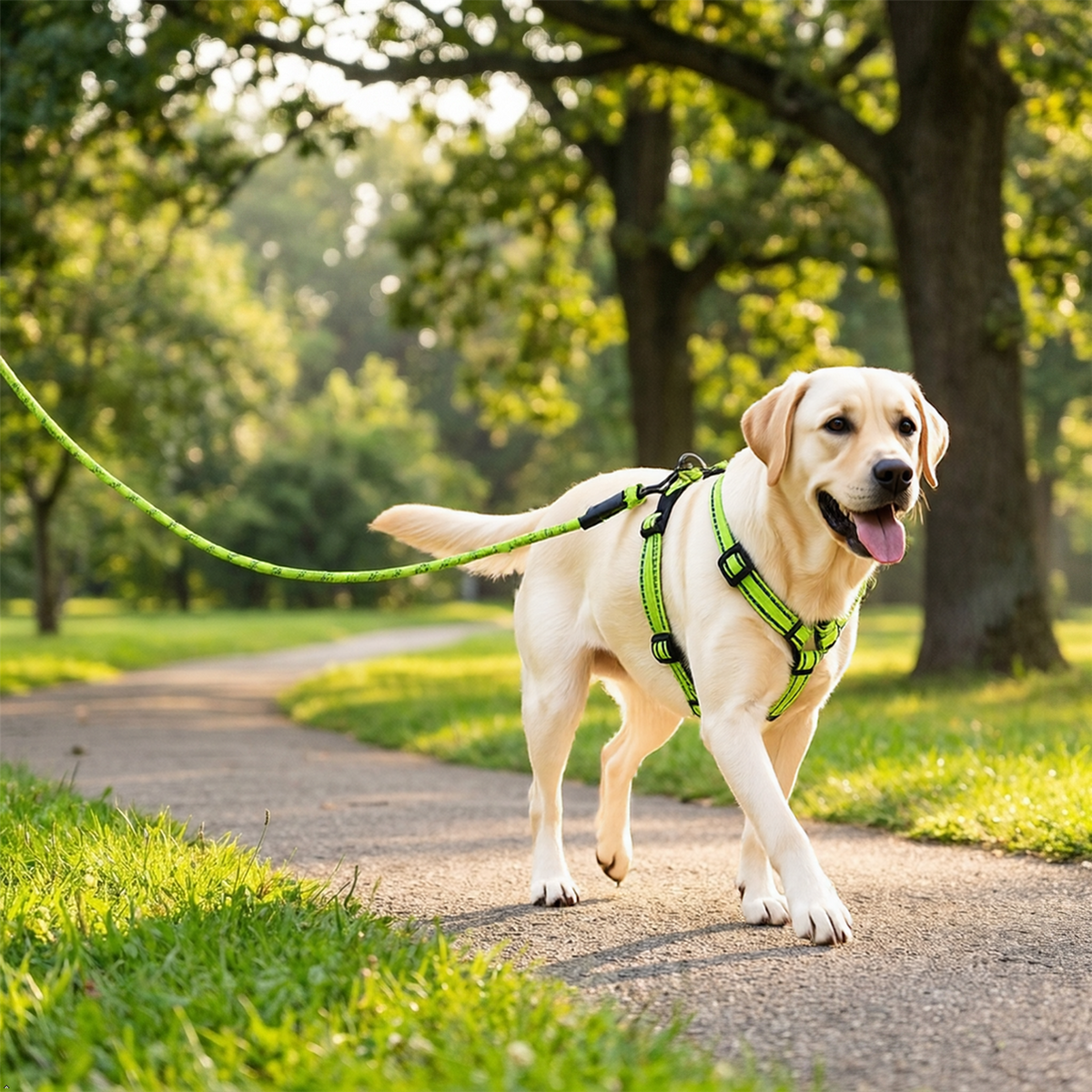 A2Z Dog Collar Harness And Lead Set Reflective Adjustable Walking Set