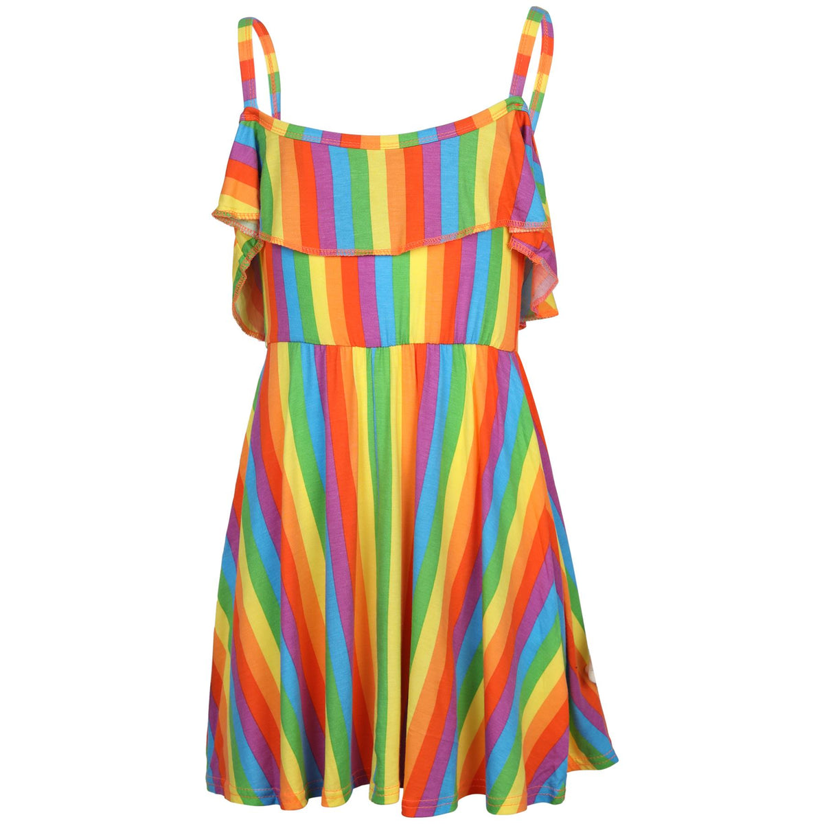 Girls Rainbow Clothing Crop Tops Skirts Dresses Jumpsuits Leggings Party Wear