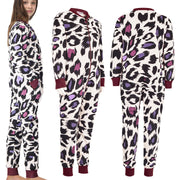 A2Z Onesie One Piece Kids Pyjamas Sleepsuit White Leopard Print Girls Outfit - A2Z 4 Kids