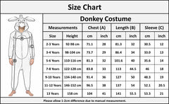 Kids Xmas Nativity Donkey Outfit School Play Flannel Fleece Fancy Dress Outfit
