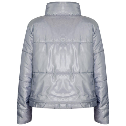 Girls Jacket Kids Wetlook Cropped Padded Quilted Puffer Bubble Jackets Coat 5-13