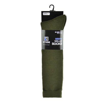 A2Z Mens Knee High Welly Wellington Pack Of 3 Boots Comfortable Cosy Warm Socks