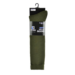 A2Z Mens Knee High Welly Wellington Pack Of 3 Boots Comfortable Cosy Warm Socks