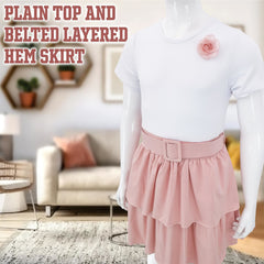 Kids Girls Summer Dress Casual Ruffle Party Dress Age 2-14