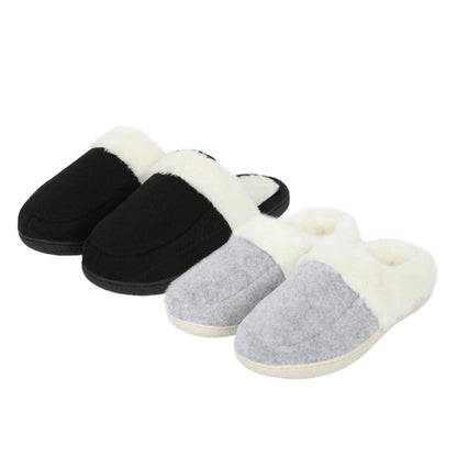 A2Z Womens Soft Slip On Slippers with Faux Fur Indoor House Shoes Non Slip Sole