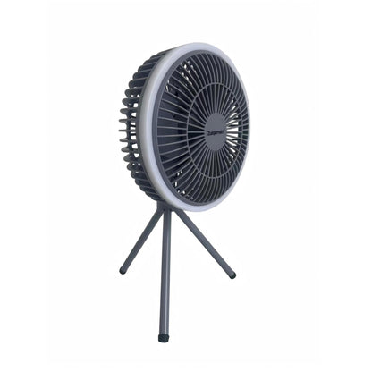7 Inch USB Desk Fan with LED Light Portable Tripod Stand 3 Speeds Camping Fan
