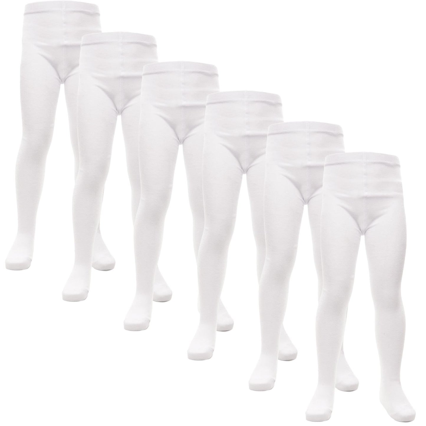 Kids Girls Cotton Rich Uniform School Tights Pack Of 6 Warm Thick Schoolwear