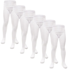 Kids Girls Cotton Rich Uniform School Tights Pack Of 6 Warm Thick Schoolwear