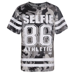Girls Top Kids Designer's #Selfie 86 Camouflage T Shirt & Legging Set 7-13 Years