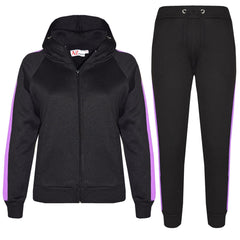Kids Girls Boys Jogging Suit Fleece Hooded Hoodie Bottom Tracksuit Jogger 5-13Yr