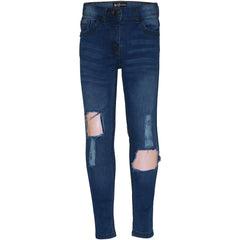Kids Girls Skinny Ripped Jeans Denim Stretchy Fashion Pants Jeggings 5-13 Years