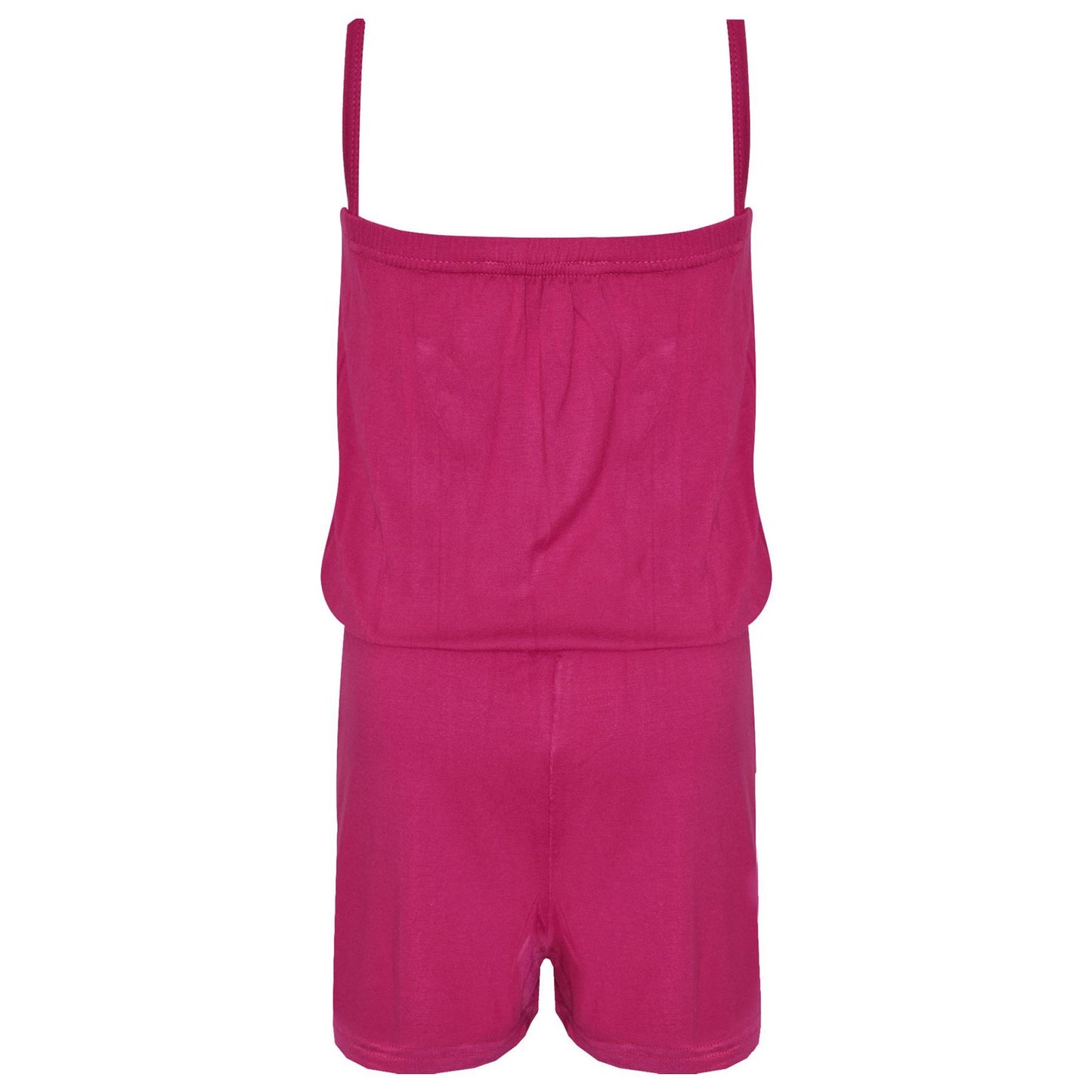 Kids Girls Plain Color Playsuit Trendy Summer All In One Jumpsuit New Age 5-13 Y