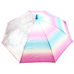 A2Z 4 Kids Stick Umbrella Rainbow Walking Umbrellas Wind Water Proof 95cm Brolly