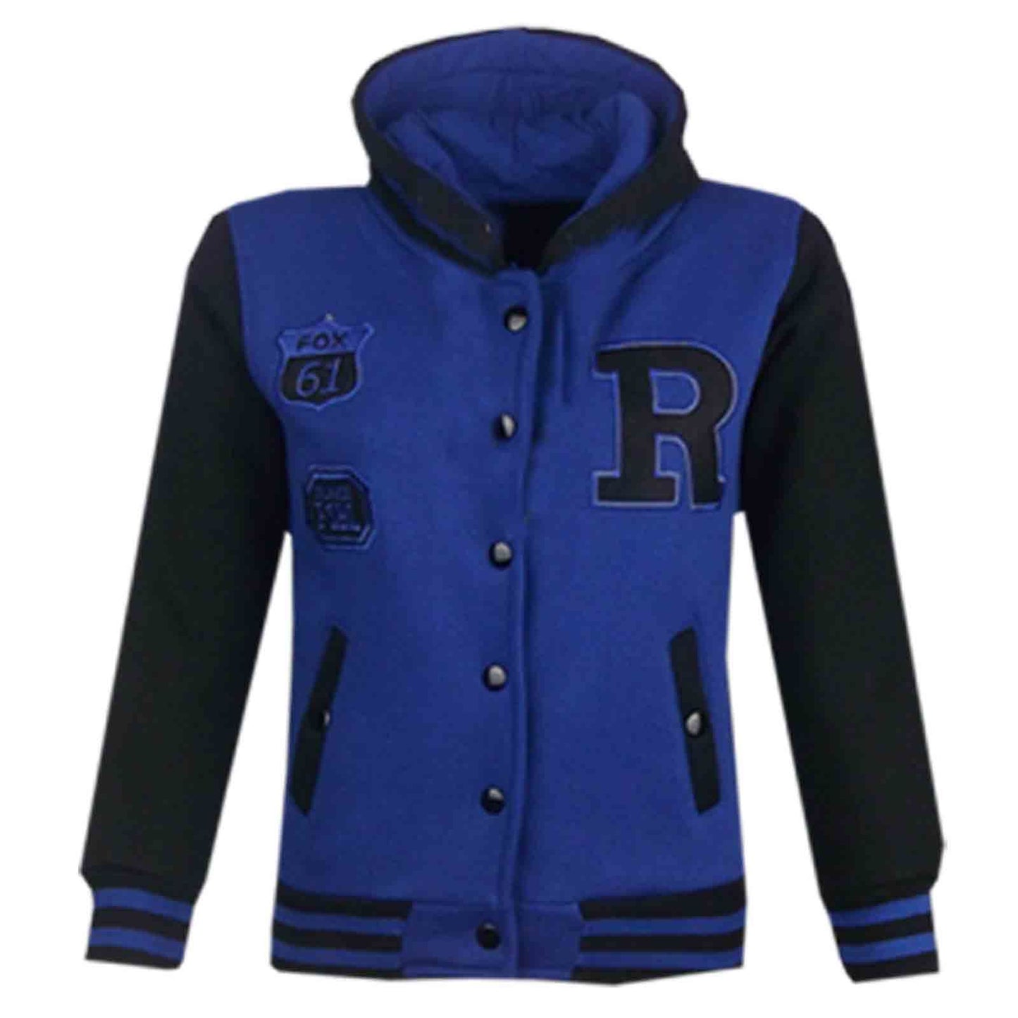 Kids Baseball Hooded R Fashion NYC/FOX Jacket Long Sleeve Coat Girls Boys 2-13Yr