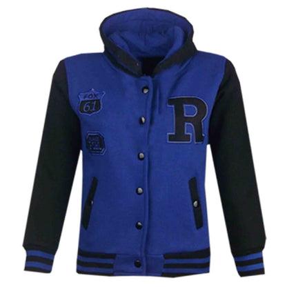 Kids Baseball Hooded R Fashion NYC/FOX Jacket Long Sleeve Coat Girls Boys 2-13Yr