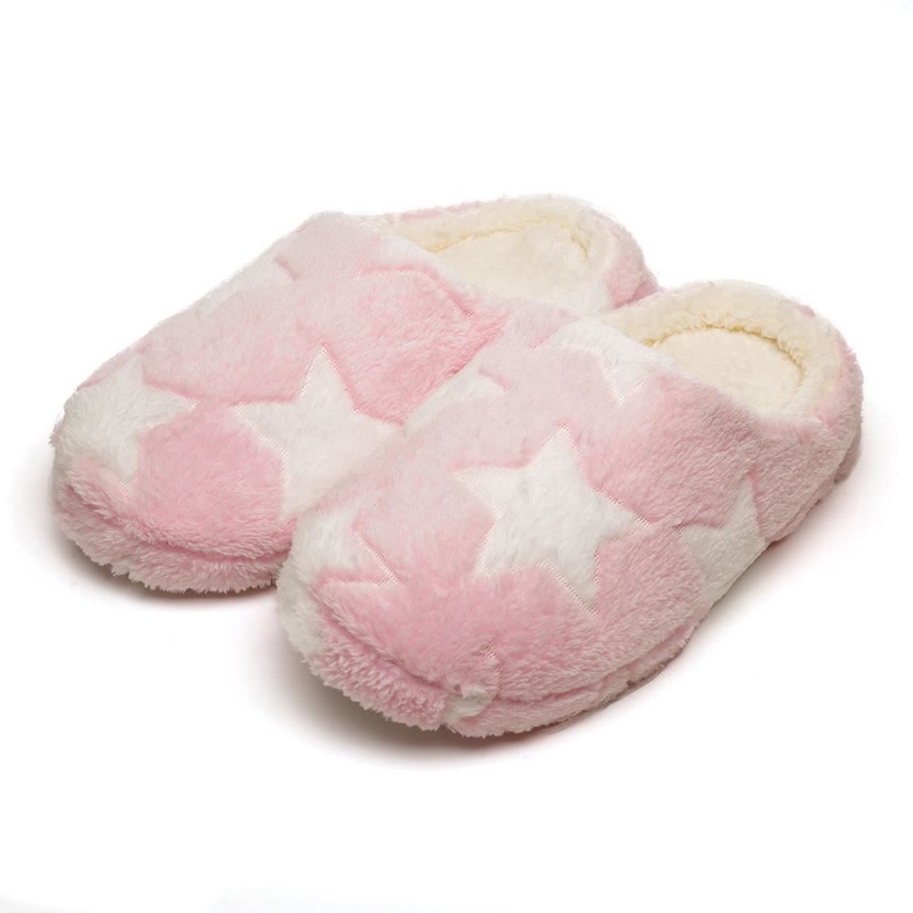 A2Z Ladies Star Mule Slippers Warm Plush Indoor Slip On Slipper Soft Lined Shoes