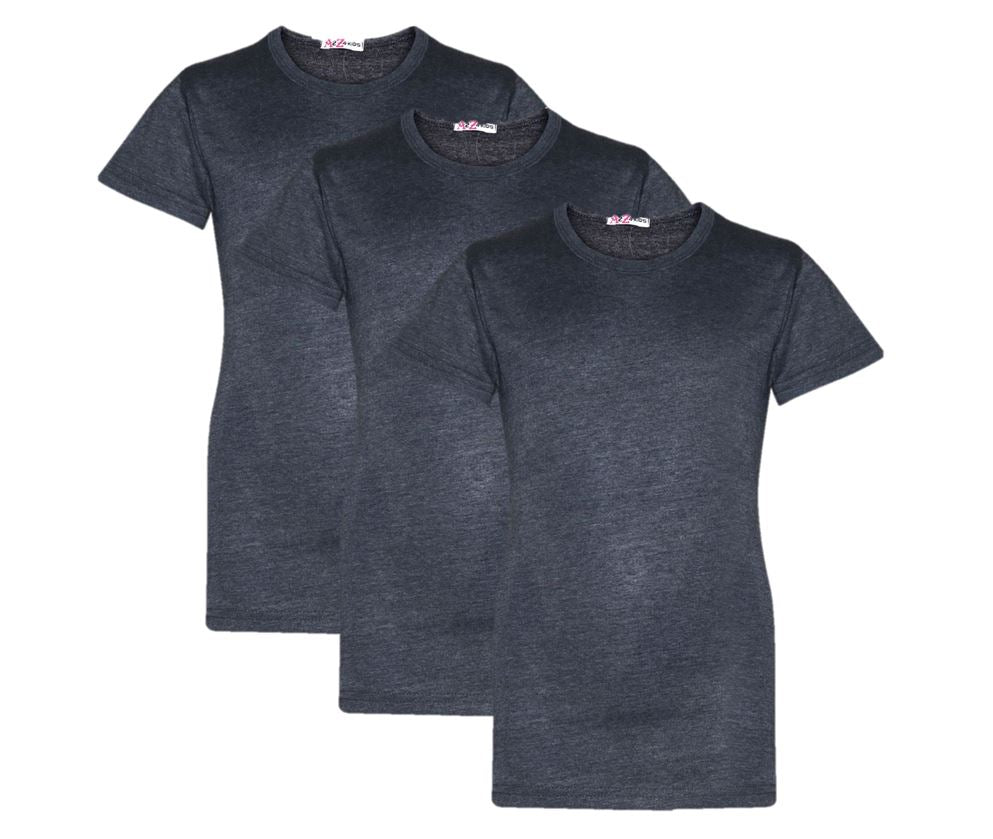 Kids Girls Short Sleeves 3 Pack T Shirts Trendy Stylish Breathable Summer Top