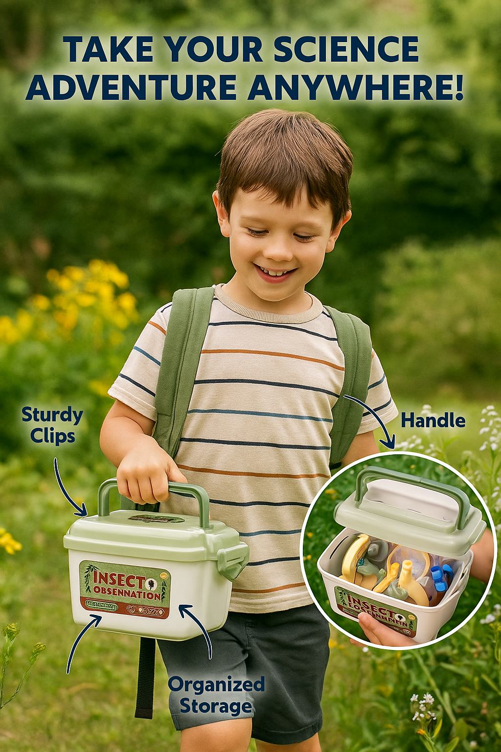 Kids Nature Explorer Kit Bug Kit with Bug Catcher Microscope STEM Toy Ages 3�7+