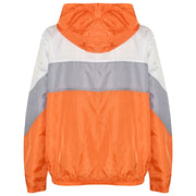 A2Z 4 Kids Windbreaker Orange Waterproof Raincoat Jackets Contrast Panels Shower Resistant Lightweight Hooded Coat Girls Boys Age 5-13 Years