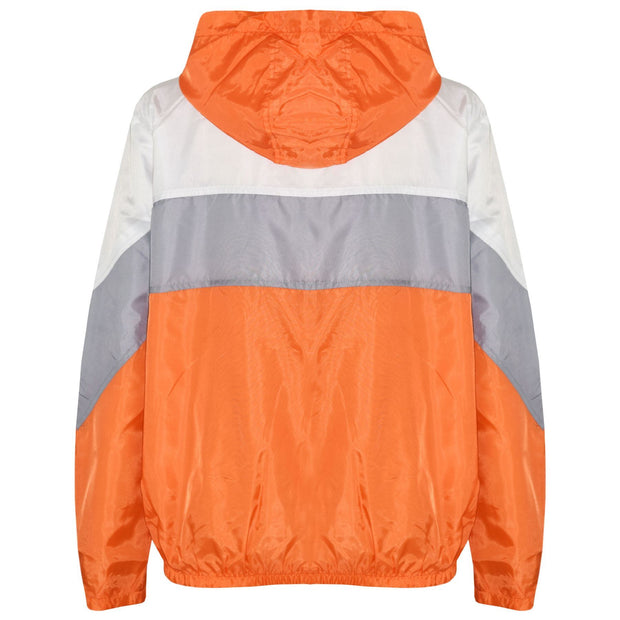 A2Z 4 Kids Windbreaker Orange Waterproof Raincoat Jackets Contrast Panels Shower Resistant Lightweight Hooded Coat Girls Boys Age 5-13 Years