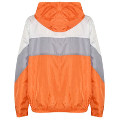 A2Z 4 Kids Windbreaker Orange Waterproof Raincoat Jackets Contrast Panels Shower Resistant Lightweight Hooded Coat Girls Boys Age 5-13 Years
