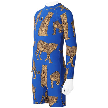 Kids Girls Leopard Swimsuit Surfing Diving Comfortable Quick Dry Swimwear Suit