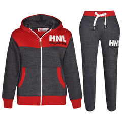 Kids Boys Design Tracksuit Jogging Suit Jacket Top Bottoms Joggers Age 7-13 Year