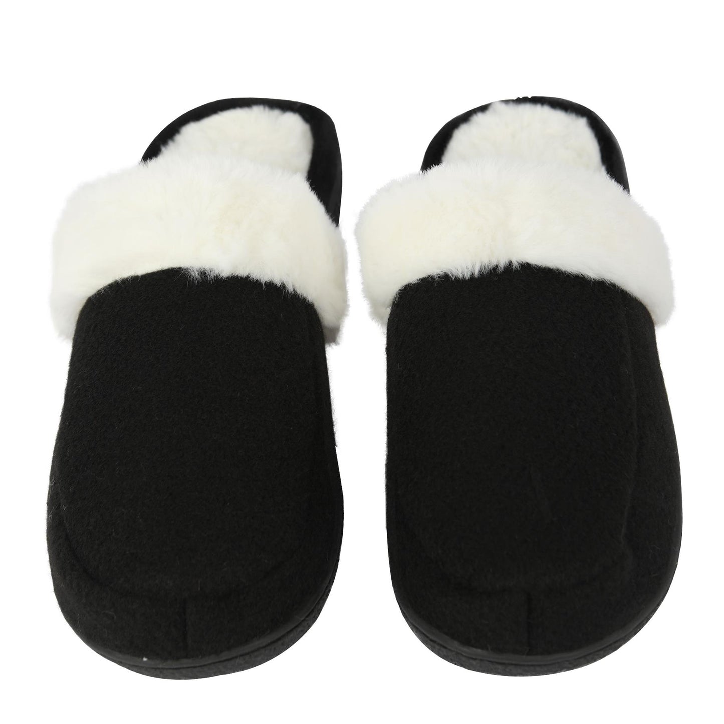 A2Z Womens Soft Slip On Slippers with Faux Fur Indoor House Shoes Non Slip Sole
