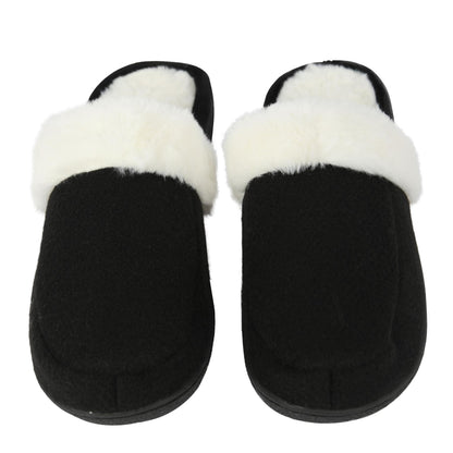 A2Z Womens Soft Slip On Slippers with Faux Fur Indoor House Shoes Non Slip Sole