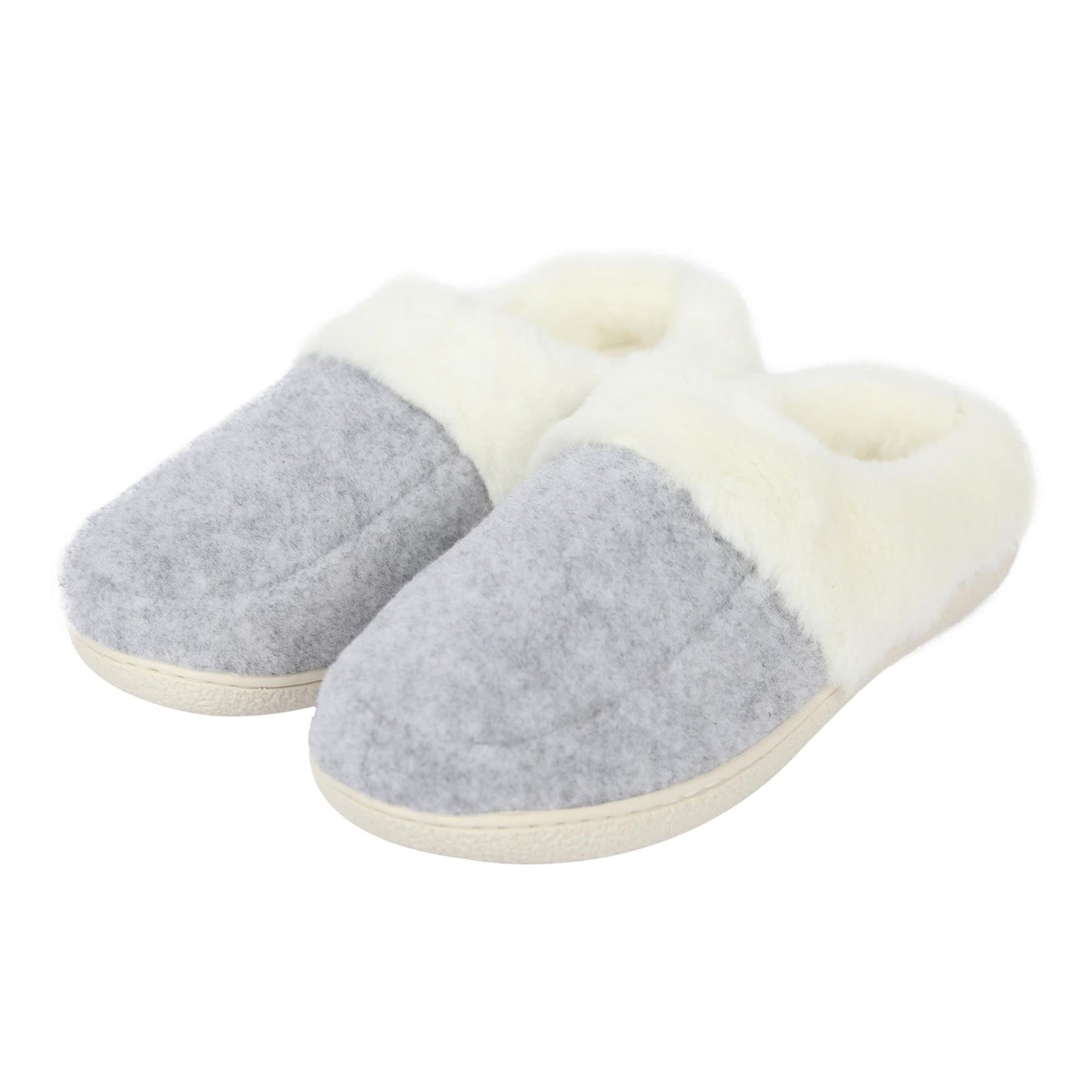 A2Z Womens Soft Slip On Slippers with Faux Fur Indoor House Shoes Non Slip Sole