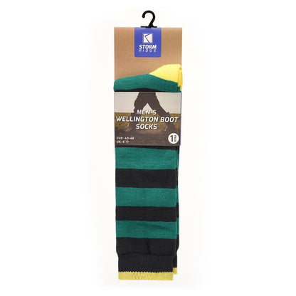 A2Z Mens Knee High Welly Wellington Pack Of 3 Boots Comfortable Cosy Warm Socks