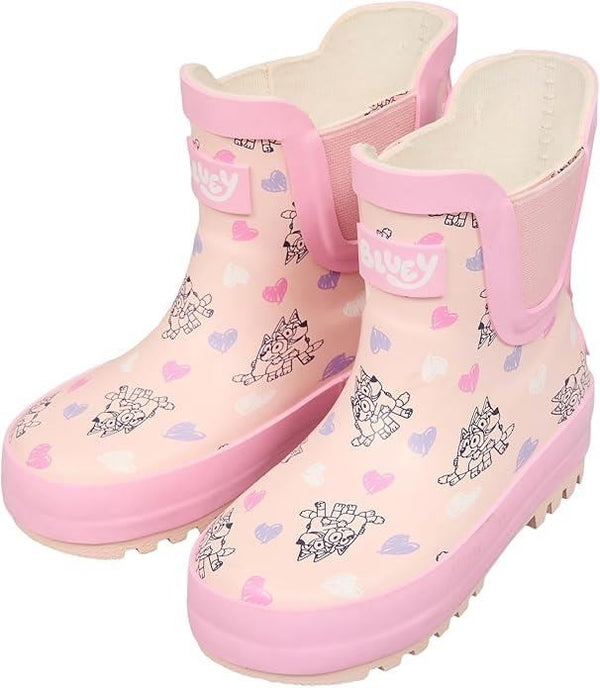 Bluey Toddler Waterproof Kids Wellies Girls Chelsea Rain Boots Rubber Footwear