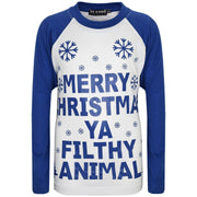 A2Z 4 Kids Girls Boys PJS Merry Christmas Ya Filthy Animal Print Royal Blue Christmas Pajamas Set Age 2 3 4 5 6 7 8 9 10 11 12 13 Years