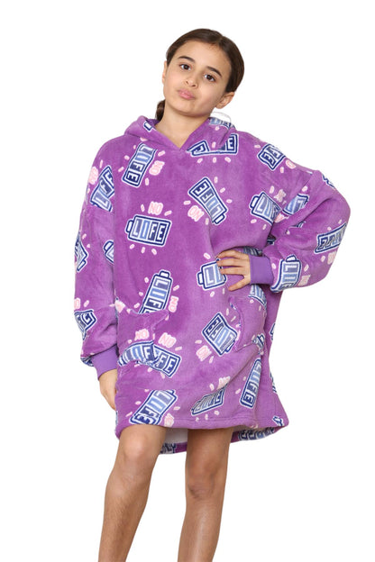 Kids Girls Boys Oversized Hoodie Animal Snuggle Blanket Super Soft Warm Fleece