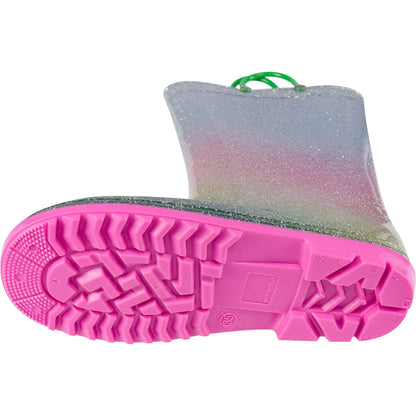 Kids Girls Wellington Wellies Non-Slip Waterproof Carry Handles Rain Boots