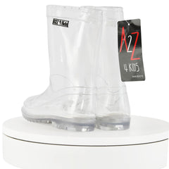 Kids Boys Girls Clear PVC Rain Boot Wellington Boots Waterproof Wellies Gumboot
