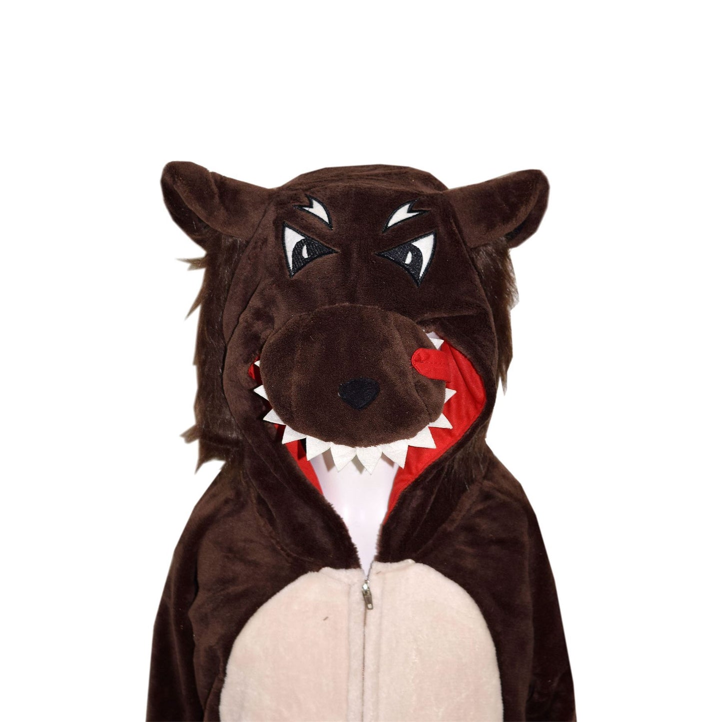 Kids Girls Boys A2Z Onesie One Piece Soft Fluffy Wolf All In One Costume 5-13 Yr