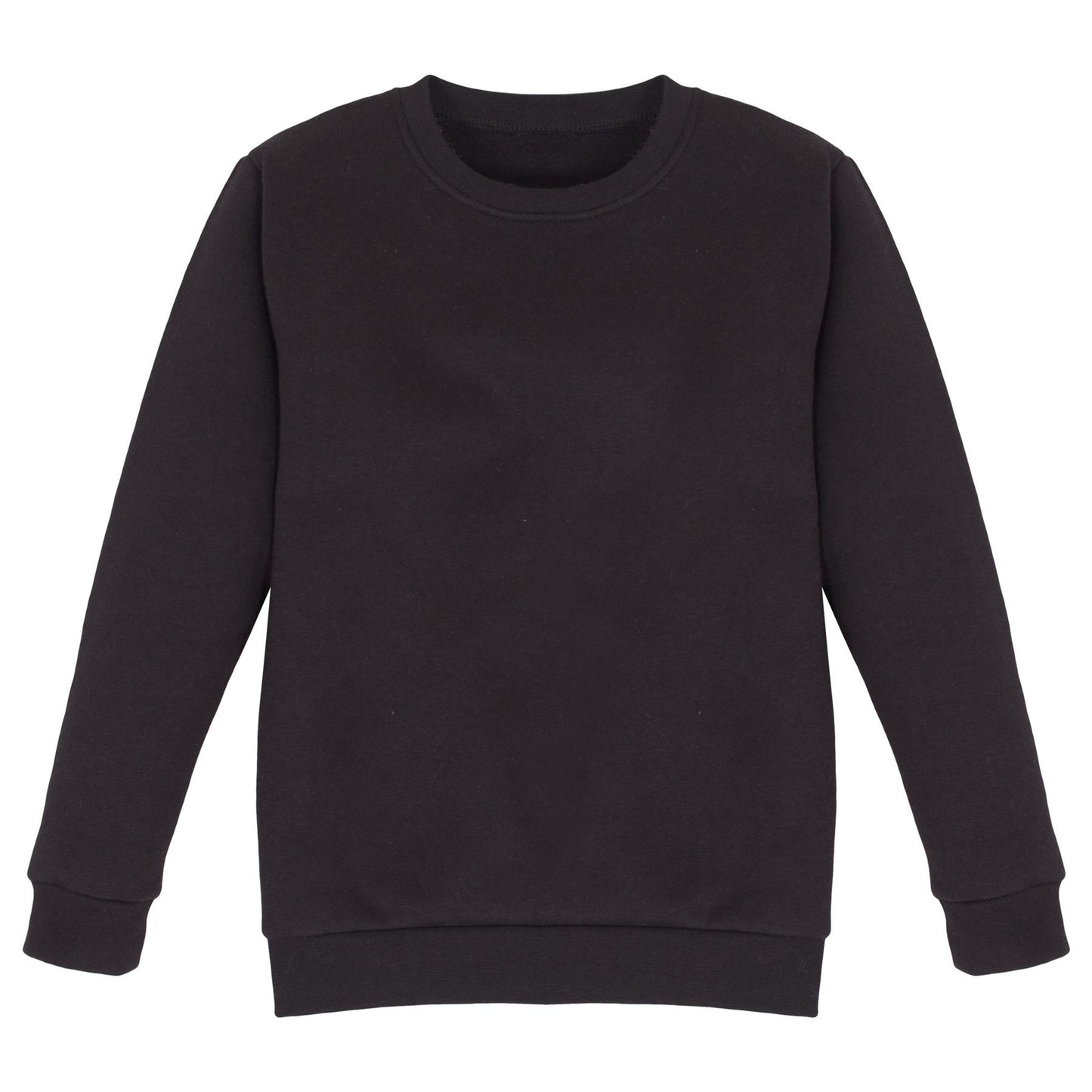 Kids Girls Boys Sweatshirt  Plain Crew Round Neck Uniform  Age 2-13 Years