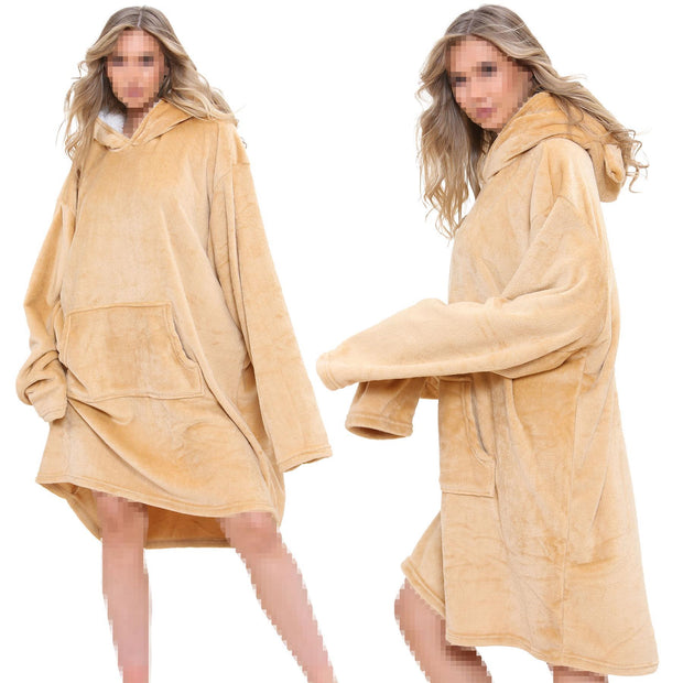 A2Z Unisex Mens Ladies Oversized Kangaroo Pocket Hooded Animal Wearable Blanket