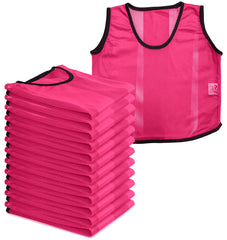 A2Z 12 Pack Sports Training Mesh Bibs Lightweight Comfortable and Breathable During Football Rugby Sports Bibs For Kids/Adult